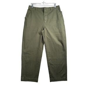 GAP‎ Pants Straight Up Khaki Olive Green Womens Size 10 Cropped Casual Trousers
